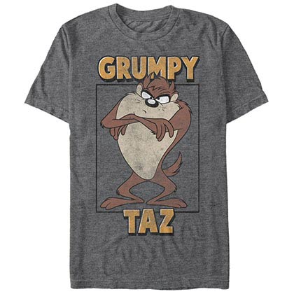 Looney Tunes Grumpy Taz Gray T-Shirt