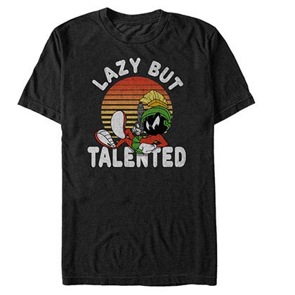 Looney Tunes Lazy Talent Black T-Shirt