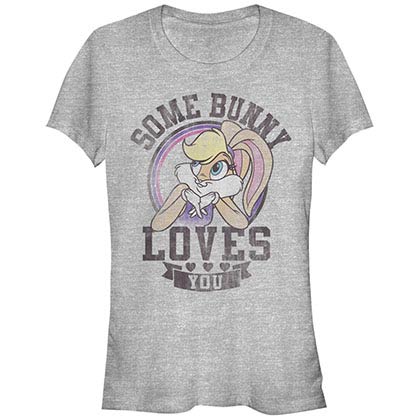 Looney Tunes Lola Some Bunny Loves You Gray T-Shirt
