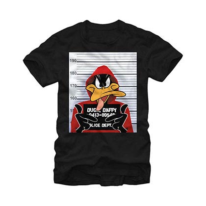 Looney Tunes Daffy Mug Black T-Shirt