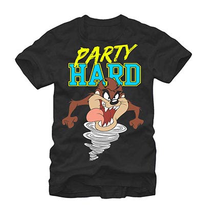 Looney Tunes Party Hard Black T-Shirt