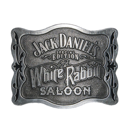 Jack Daniels White Rabbit Saloon Belt Buckle