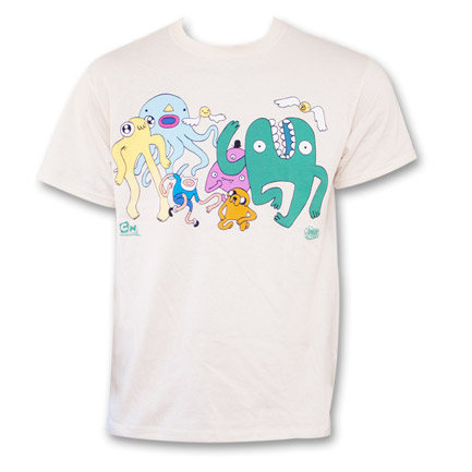 Adventure Time Dancing with Monsters Shirt Ivory