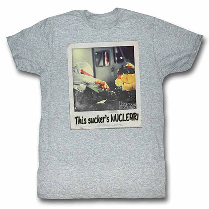 Back To The Future Nuculer Gray T-Shirt