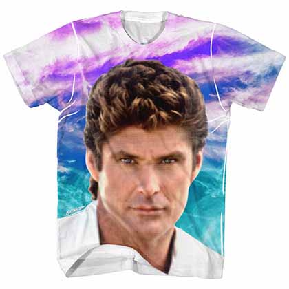 Baywatch Hoff Sublimation Mens White T-Shirt