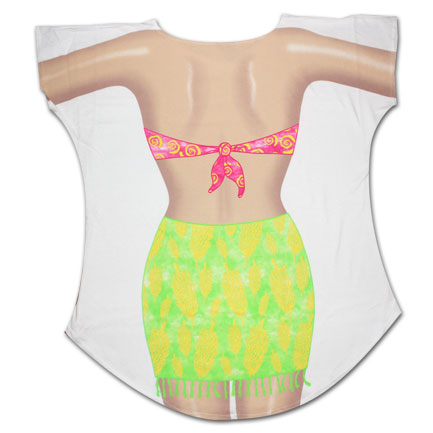 Tropical Girl Bikini Swimsuit Beach Cover Up Graphic T Shirt