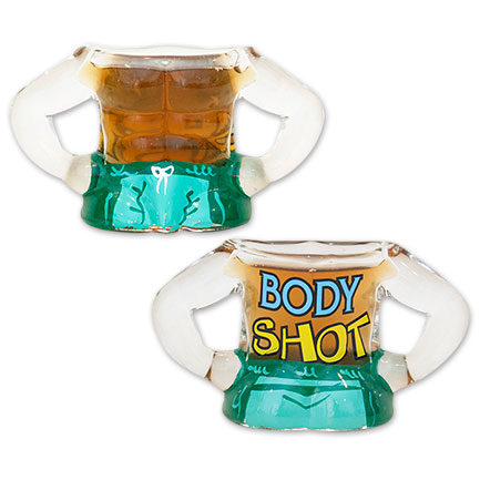 Muscle Guy Beach Body Shot Glass - Assorted Colors
