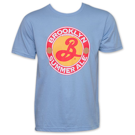 Brooklyn Brewery Summer Ale Beer Logo TShirt - Light Blue