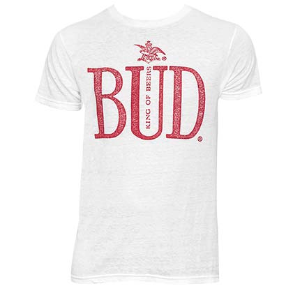 Men's Budweiser King Of Beers White T-Shirt