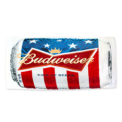 Budweiser Beer Can Beach Towel