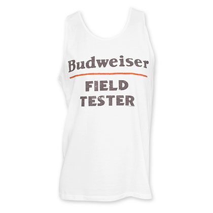 Budweiser Men's White Field Tester Tank Top