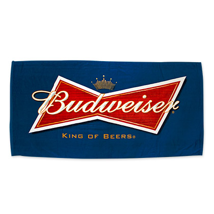 Budweiser Beer Logo Navy Blue Towel