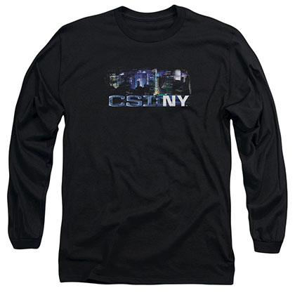 CSI: NY Never Rests Black Long Sleeve T-Shirt