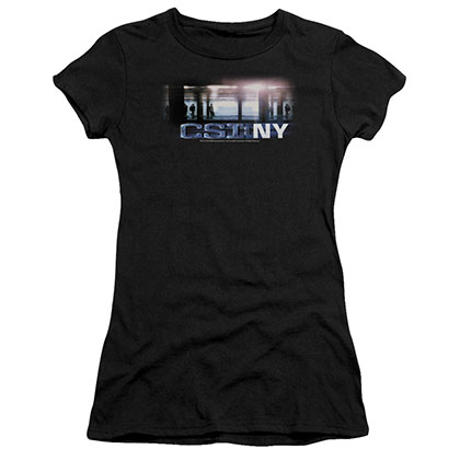CSI: NY Subway Black Juniors T-Shirt