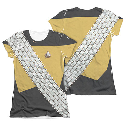 Star Trek TNG Worf Uniform Juniors Costume Sublimation T-Shirt