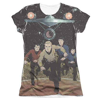 Star Trek TOS Running Sublimation Juniors T-Shirt
