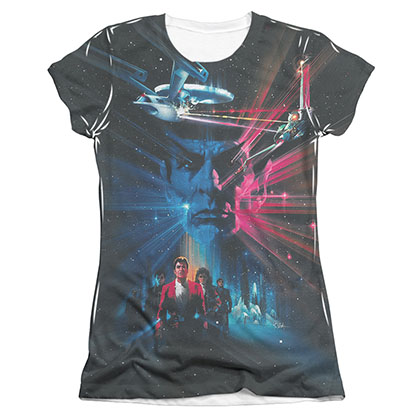 Star Trek III Movie Poster Sublimation Juniors T-Shirt