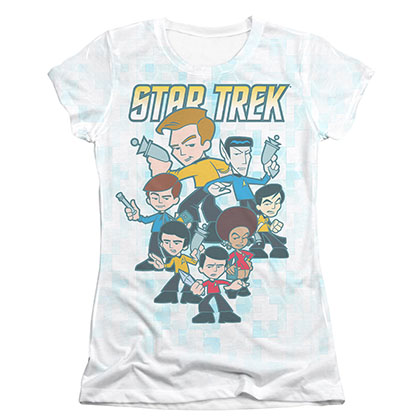 Star Trek Quogs Crew Sublimation Juniors T-Shirt