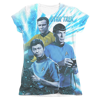 Star Trek TOS Space Shadows Sublimation Juniors T-Shirt