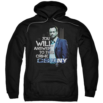CSI: NY You Will Answer Black Pullover Hoodie