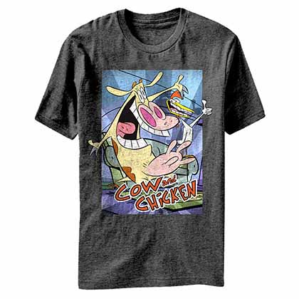 Cow and Chicken Gray T-Shirt