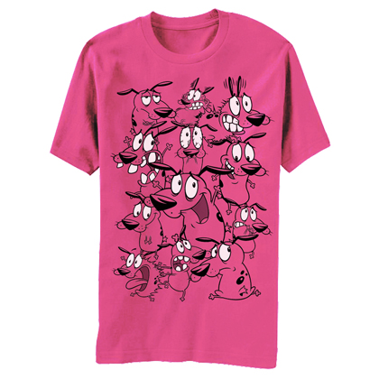 Courge The Cowardly Dog Pink Poses Tshirt