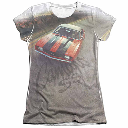 Chevy Camaro SS White Juniors Sublimation T-Shirt