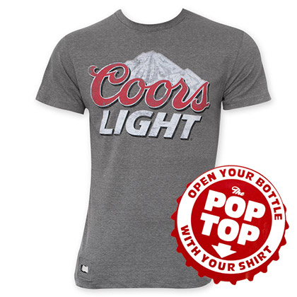 Coors Light Pop Top Bottle Opener Tee Shirt