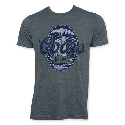 Coors Banquet Men's Charcoal Waterfall T-Shirt