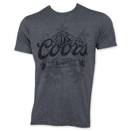 Coors Banquet Men's Charcoal Mountains Logo T-Shirt