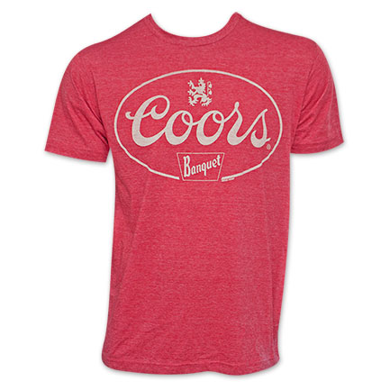 Coors Brewing Company Men's Banquet Cooler Red Tee Shirt