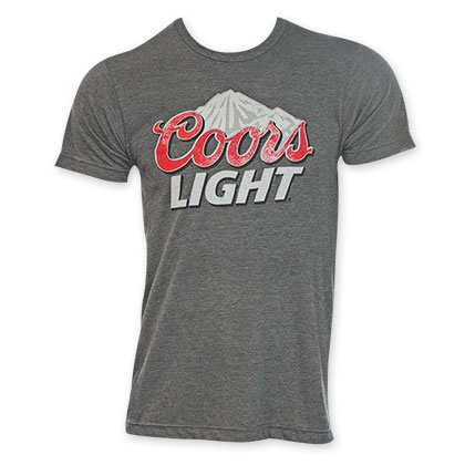 Coors Light Mountains Logo Men's Grey T-Shirt