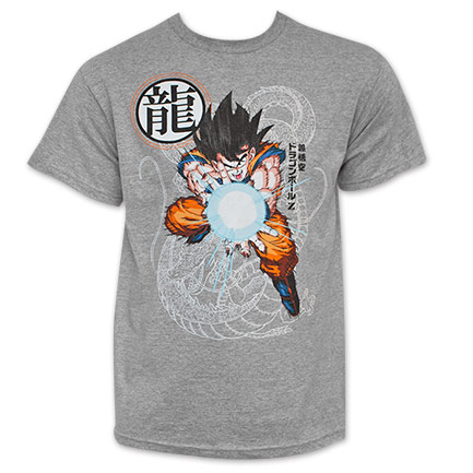 Dragon Ball Z Gray Goku Fireball T-Shirt