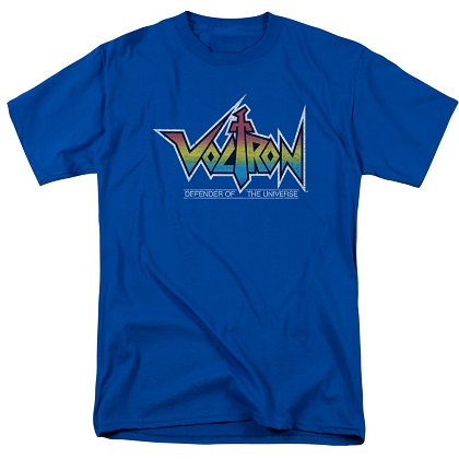 Voltron Defenders of the Universe Logo Blue Tshirt