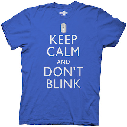 Doctor Who Keep Calm and Don't Blink Royal Blue Tshirt