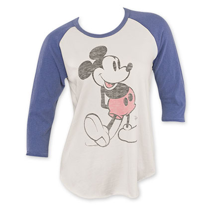 Junk Food Mickey Mouse Women's Raglan Sleeve Shirt