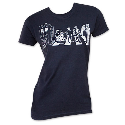 Women's Navy Dr. Who Abbey Road Tee Shirt