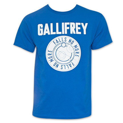Men's Blue Dr. Who Gallifrey Falls No More Tee Shirt