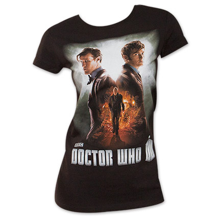 Women's Black Dr. Who Day Of The Doctor Tee Shirt