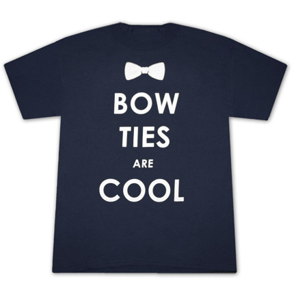 Doctor Who Bow Ties Are Cool Navy Graphic TShirt