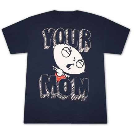 Family Guy Your Mom T Shirt Navy Blue