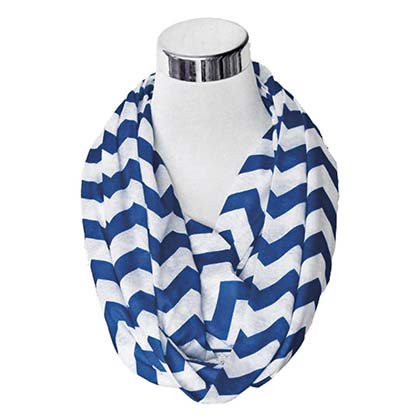 Navy And White Flask Scarf