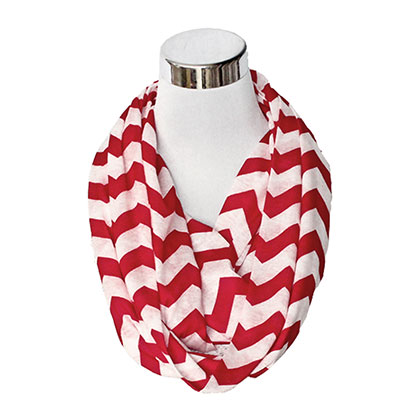 Crimson And White Flask Scarf