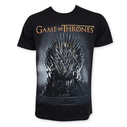 Game Of Thrones Men's Black Throne Tee Shirt