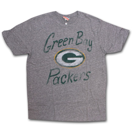 Green Bay Packers Junk Food Brand Fan T-Shirt Heather Grey