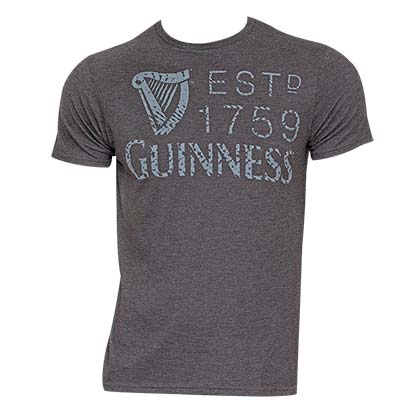 Men's Cotton Blend Guinness Urban Charcoal T-Shirt