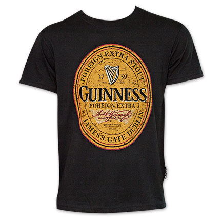 Guinness Stout Foreign Label T Shirt - Black
