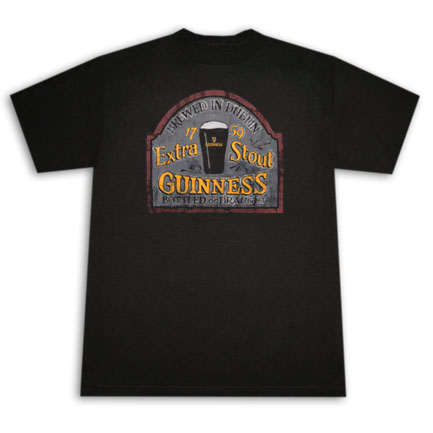 Guinness Extra Stout Bottled Or Draught Black T Shirt