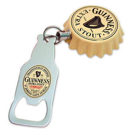 Guinness Retractable Belt Clip Bottle Opener