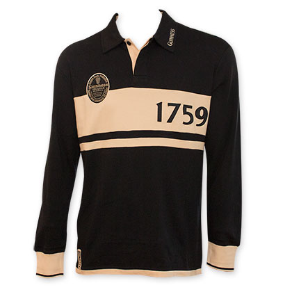 Guinness Black And Cream Long Sleeve Jersey Shirt